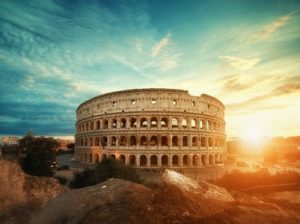 beautiful-shot-famous-roman-colosseum-amphitheater-breathtaking-sky-sunrise
